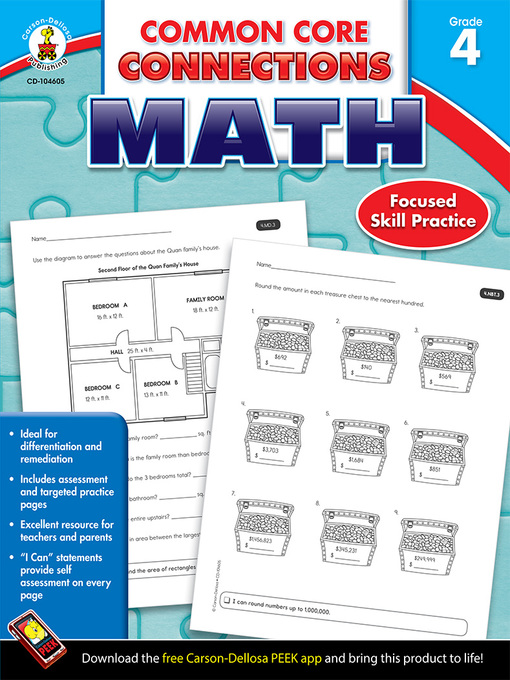 Title details for Common Core Connections Math, Grade 4 by Carson Dellosa Education - Available